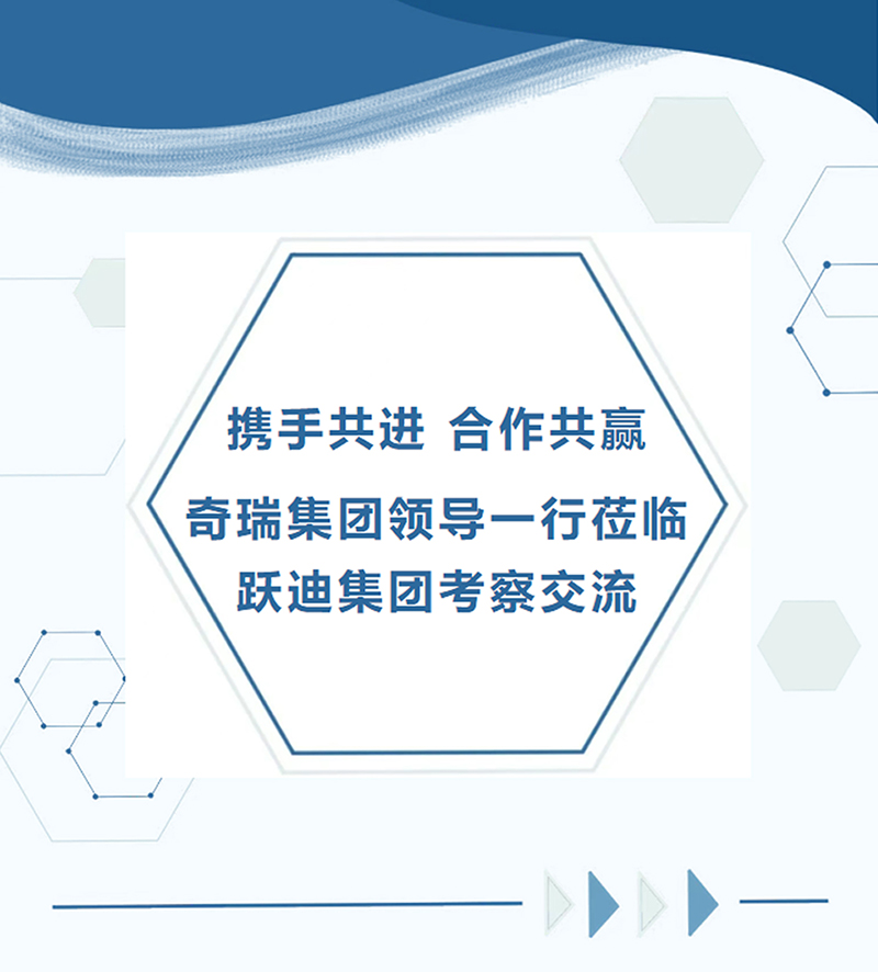攜手共進/合作共贏/奇瑞集團領導一行蒞臨躍迪集團考察交流